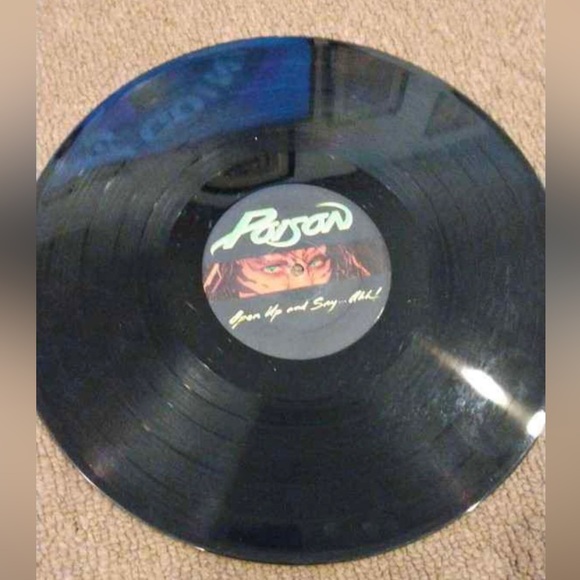 Poison Open Up and Say Ahh Vinyl Album Bon Jovi Slippery When Wet Vinyl Album - Picture 7 of 8